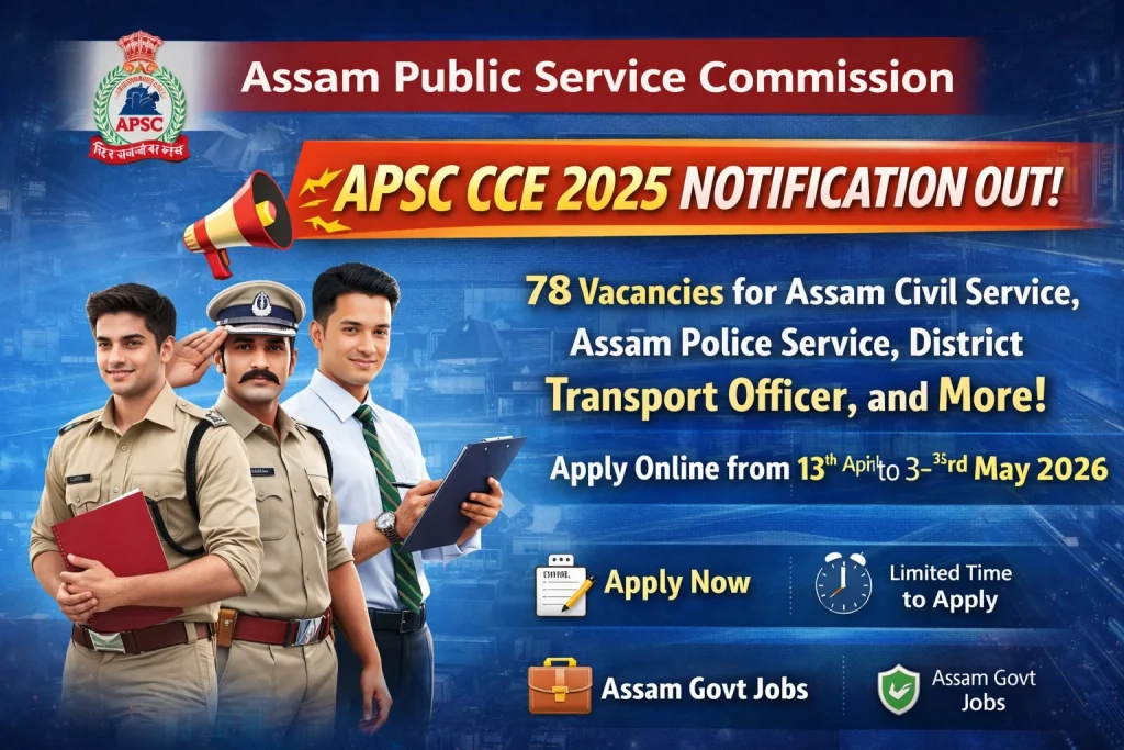 APSC CCE Notification 2025 OUT