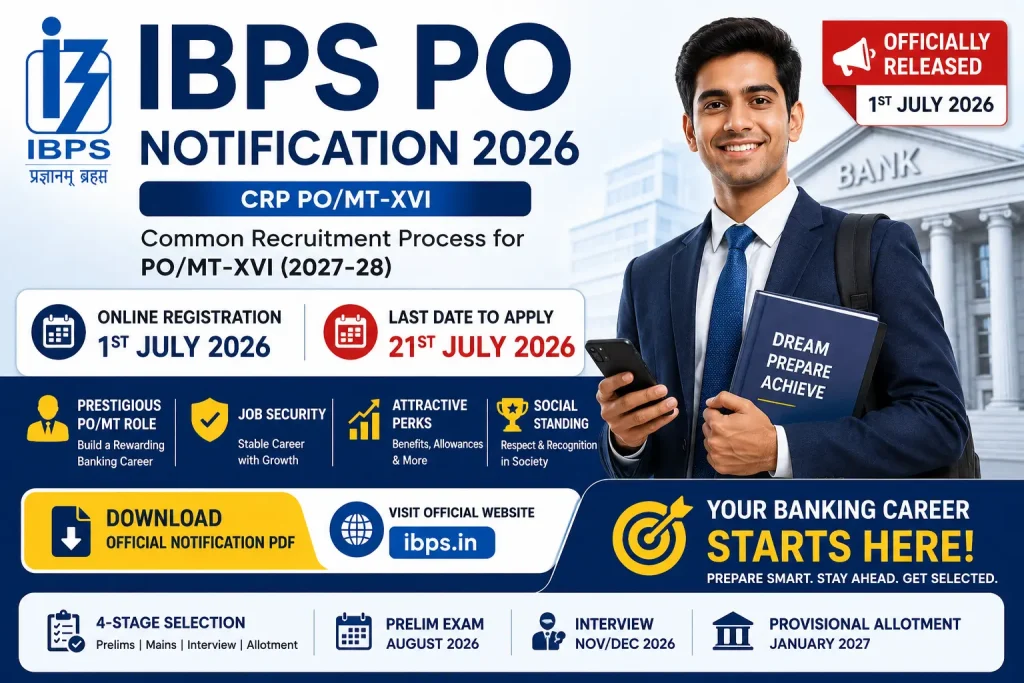 ibps po notification 2026