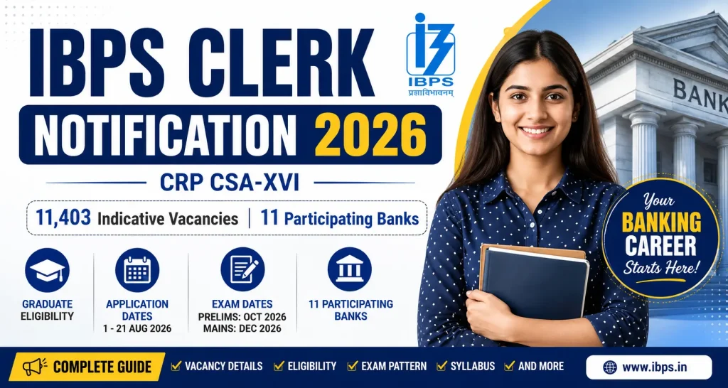 IBPS Clerk Notification 2026
