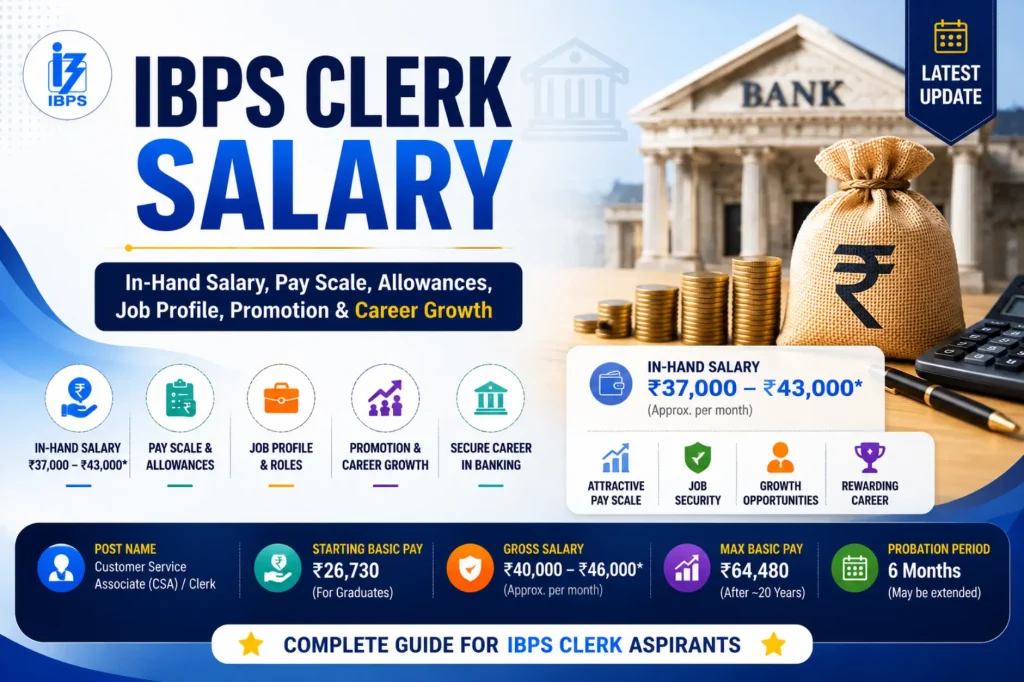 IBPS Clerk Salary 2026: In-Hand Salary, Pay Scale